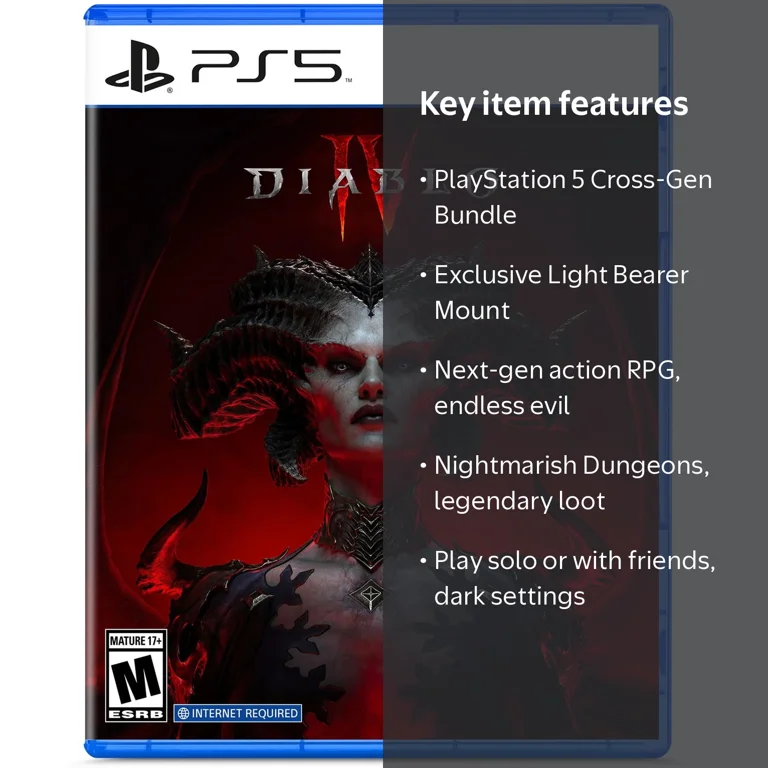 Activision, Diablo IV - PlayStation 5 Game with Light Bearer Mount
