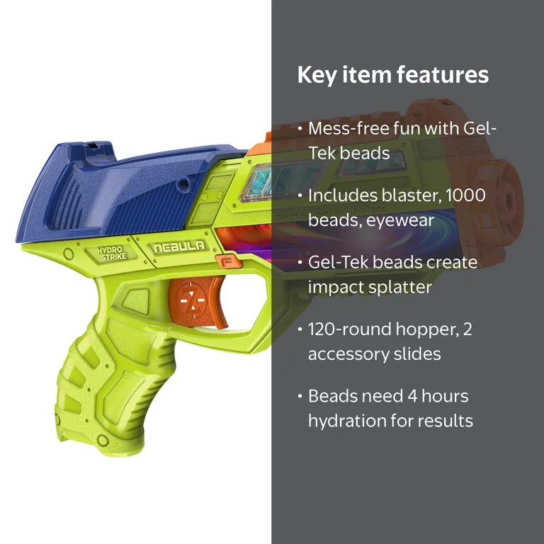 Hydro Strike Nebula Pro Manual Gel Bead Blaster with 1000 Water