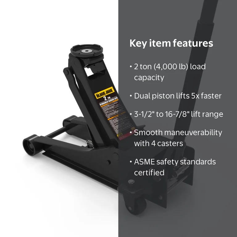 Torin Black Jack 2 Ton Garage Jack - 4000 lb Capacity - Walmart.com
