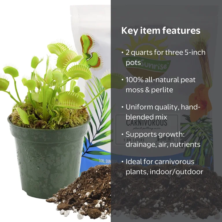 Soil Sunrise, Carnivorous Plant Soil Mix, 2 Quarts - Walmart.com