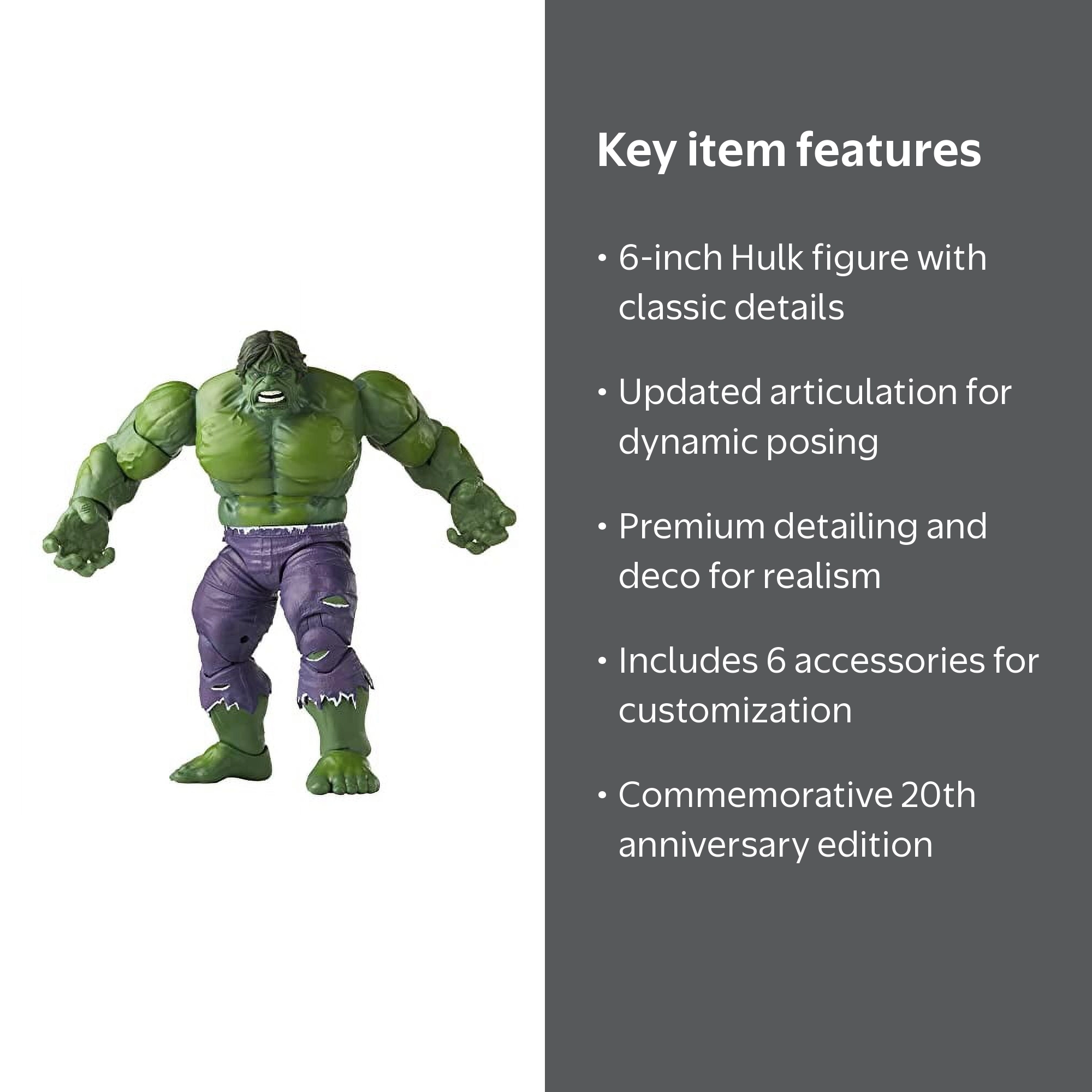Marvel Legends Hulk Action Figure - 20th Anniversary Retro
