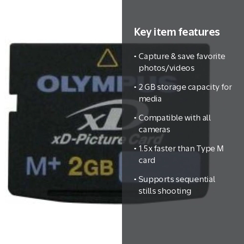 Olympus 2GB xD-Picture Card, Type M+, Compatible with All Cameras