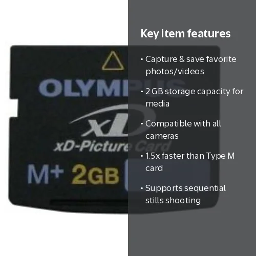 Olympus 2GB xD-Picture Card, Type M+, Compatible with All Cameras