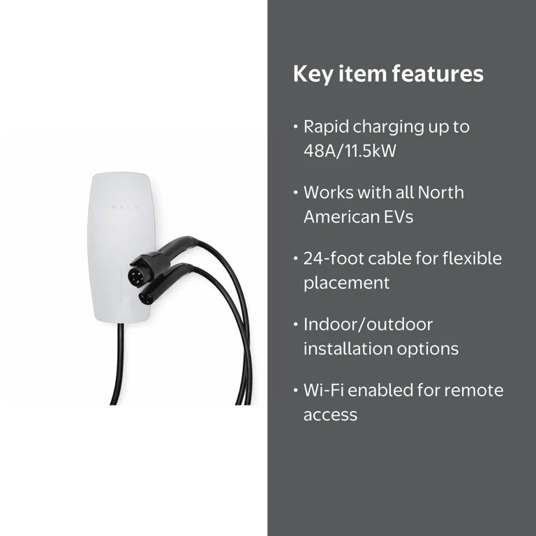 Tesla Universal Wall Connector, Level 2, NACS / J1772, Dual Plug