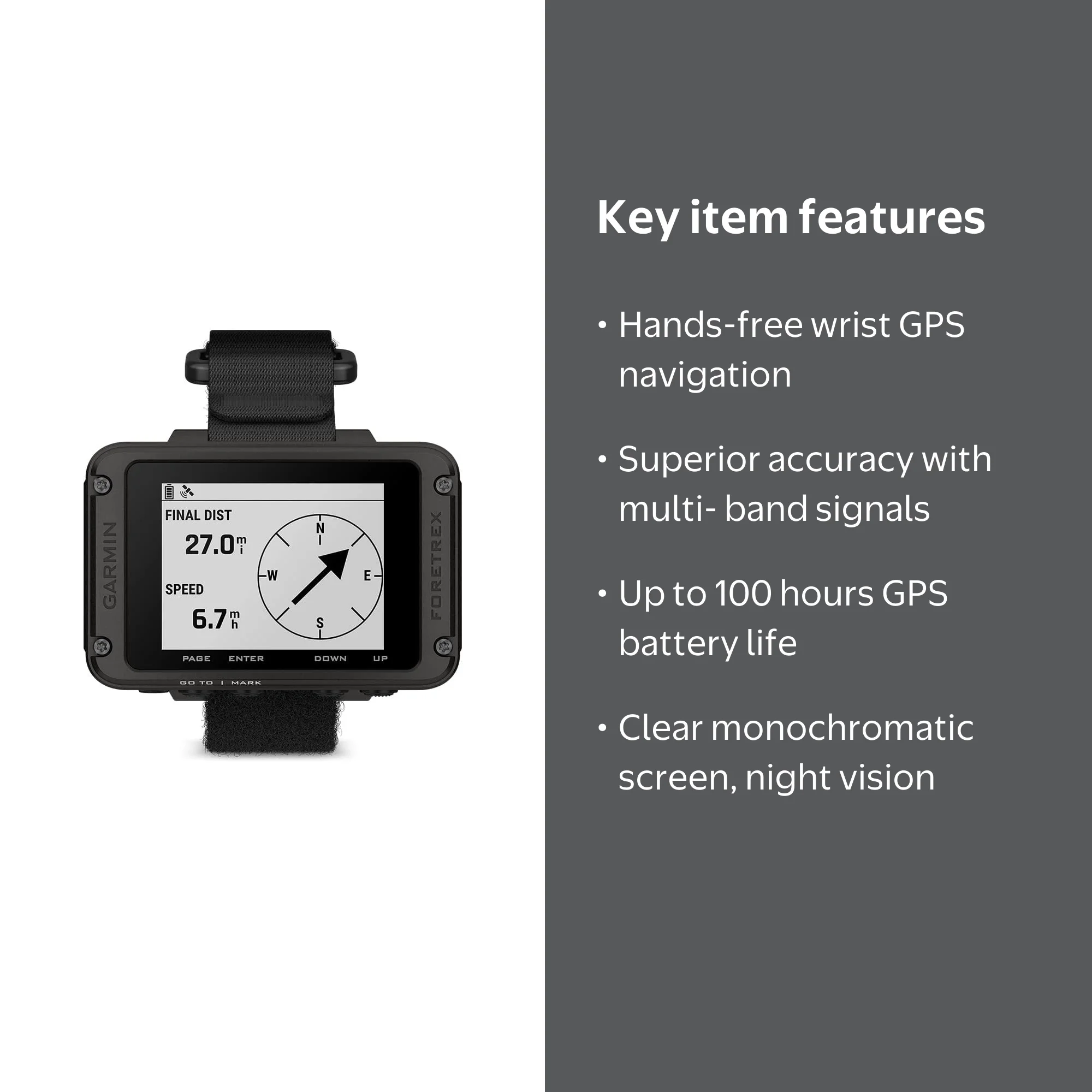 Garmin Foretrex 801, Wrist-Mounted GPS Navigator with REACH and