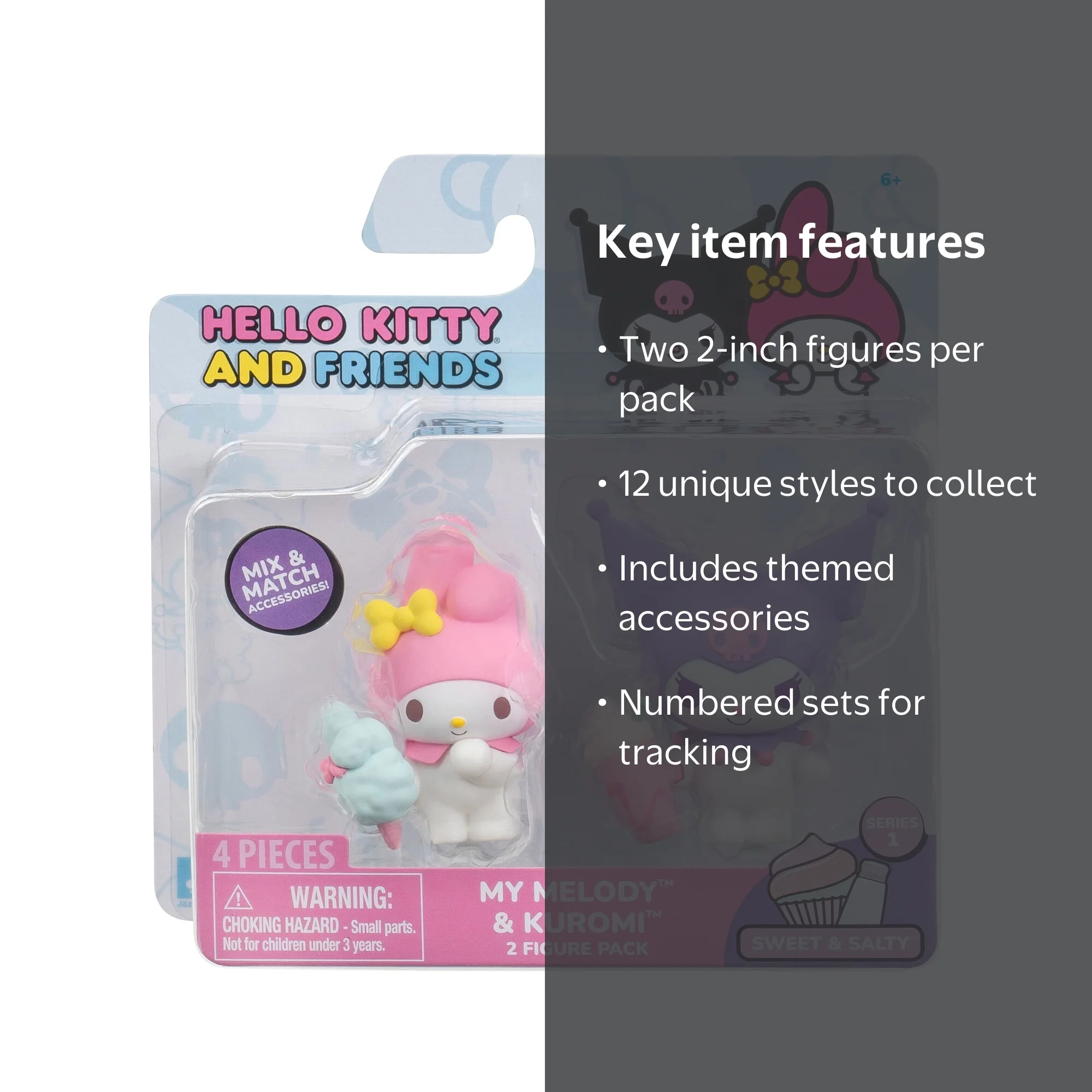 Hello Kitty® and Friends 2 Inch Figure Sweet & Salty 2 Figure Pack