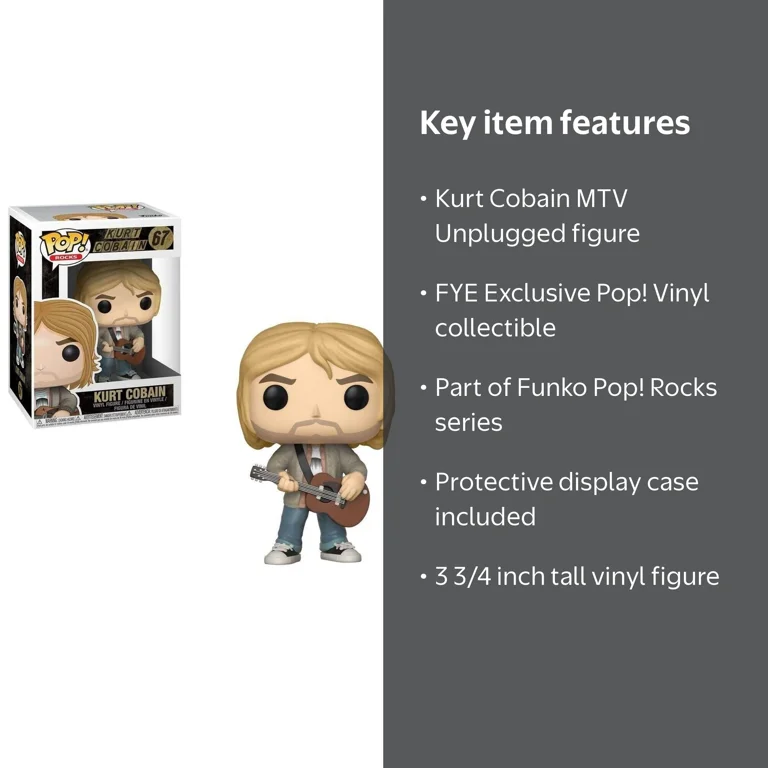 Funko Pop! Rocks Kurt Cobain F.Y.E Exlcusive Figure #67 - Walmart.com