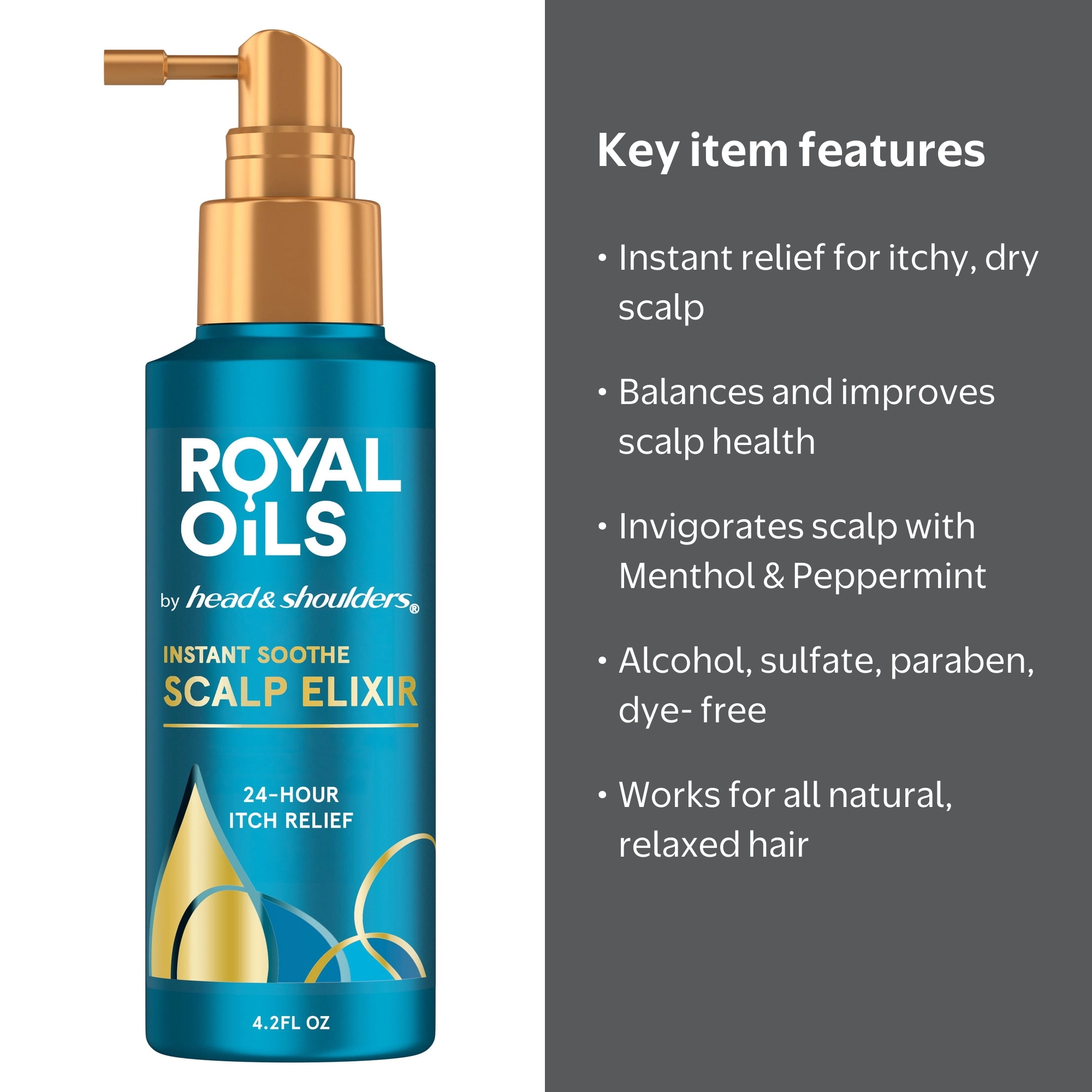 Head and Shoulders, Scalp Elixir, 4.2 fl oz, for Dry Scalp