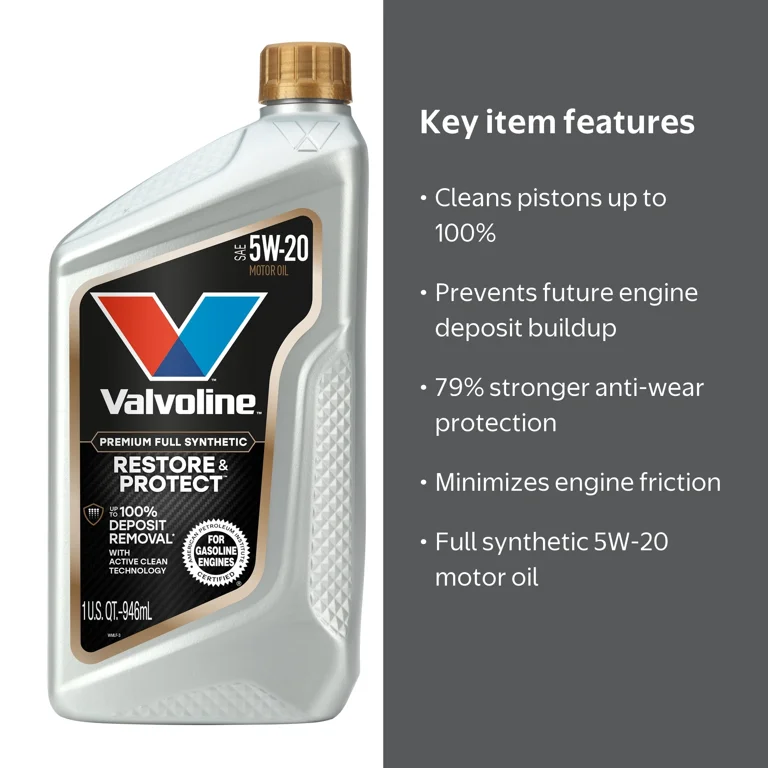 WAKO'S STREET SPEC ANTI-AGING OIL　20L Valvoline Restore & Protect Full Synthetic 5W-20 Motor Oil 1 Quart