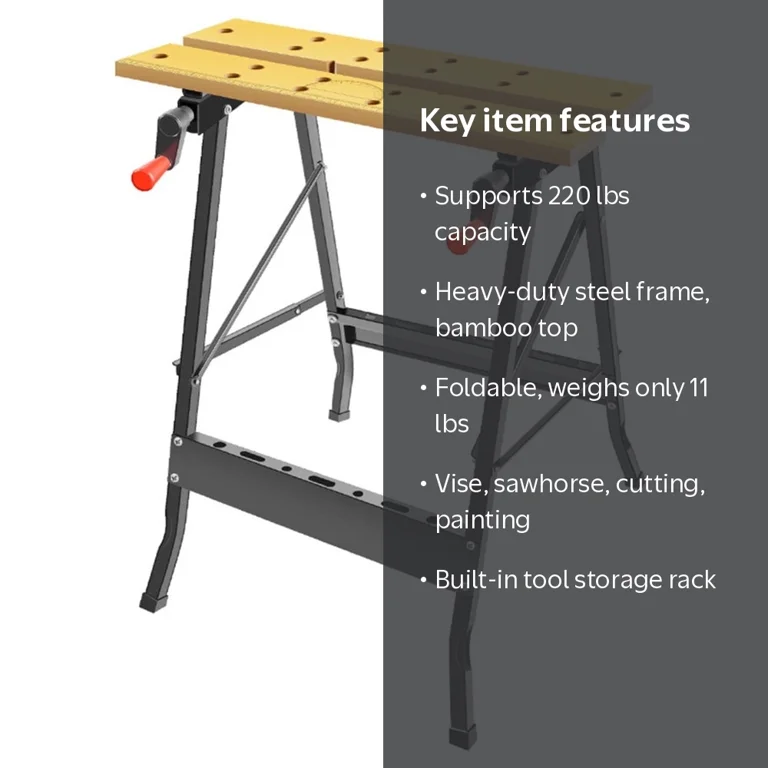 こってページ workEmotioncrKai Colourtree Portable Folding Workmate Workbench 220 Pound Capacity
