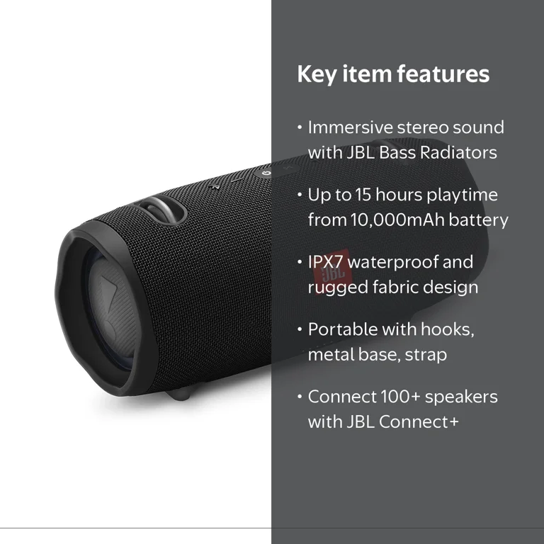 Open Box JBL Xtreme 2 Black Waterproof Bluetooth Speaker - Walmart.com