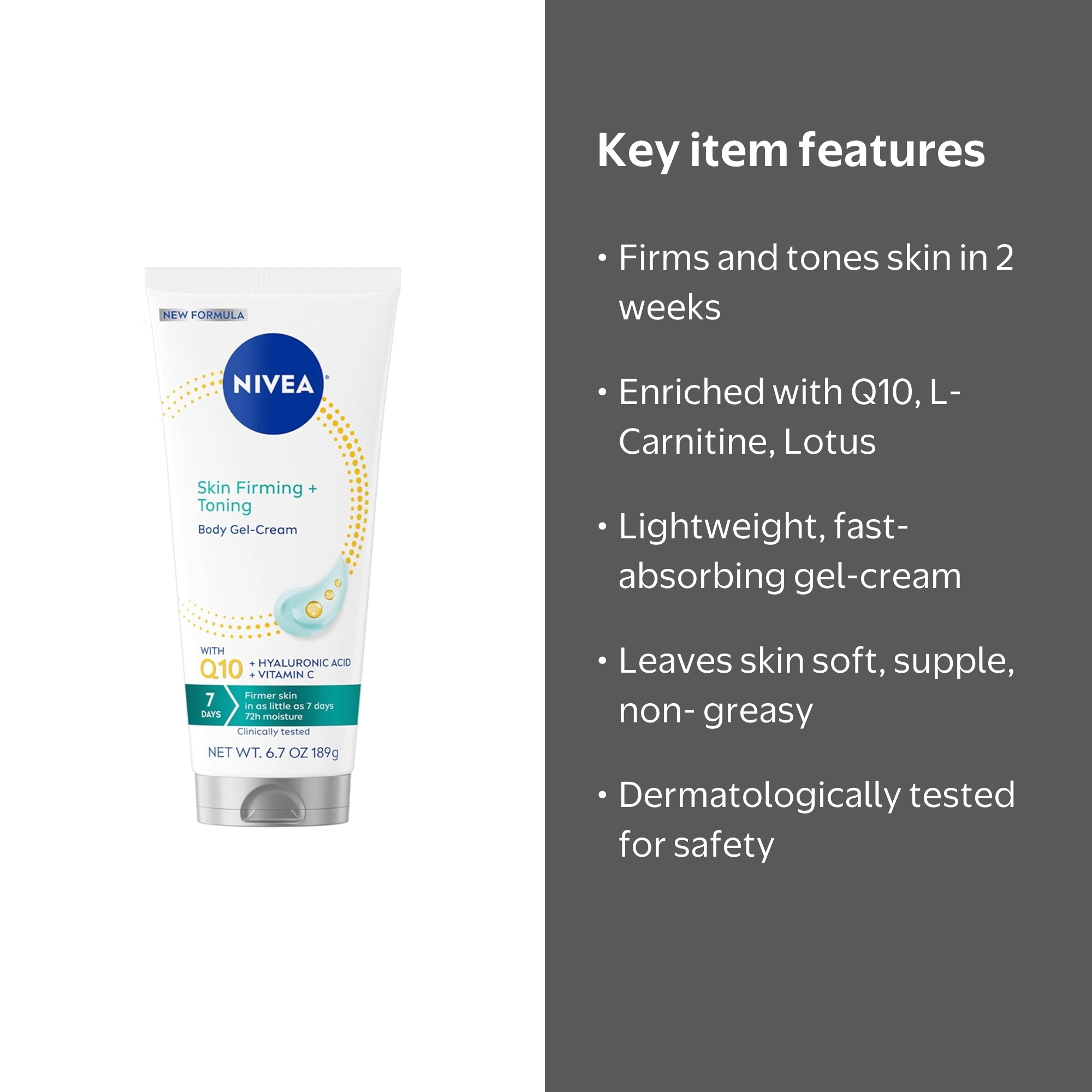 nivea firming cellulite gel plus q10 l carnitine 2x 6.8 fl oz L-Carnitine 200 ml natural lotus extract Nivea Firming Cellulite Gel Plus