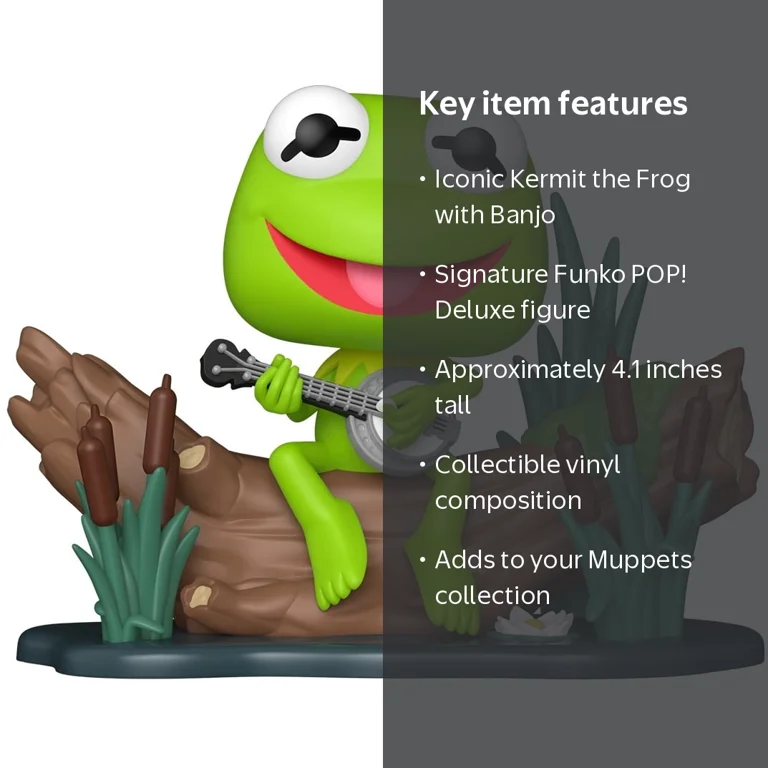 Funko, POP! Deluxe, Kermit with Banjo, 4.1-inch Vinyl Figure