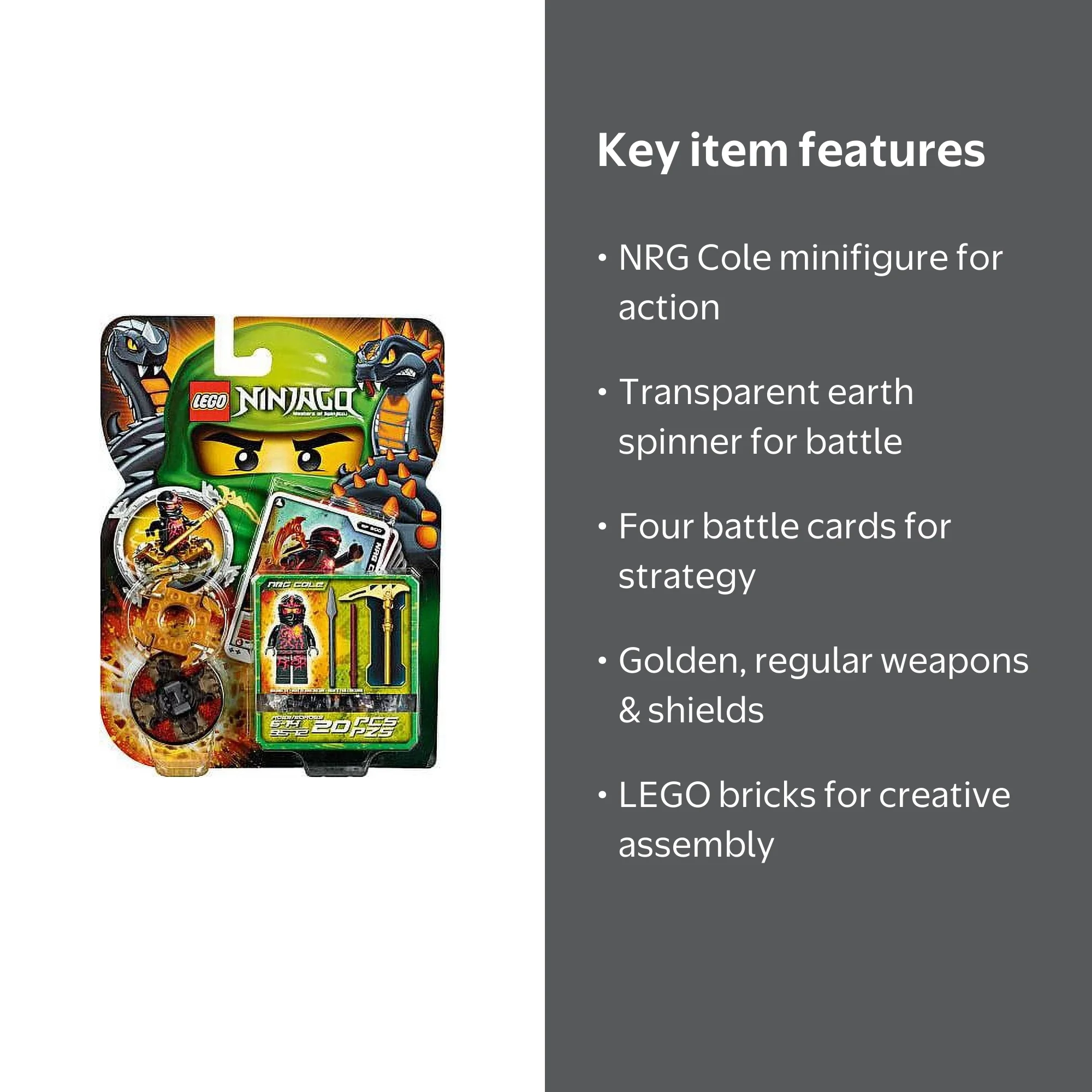 Spinjitzu Spinners NRG Cole Set LEGO 9572 - Walmart.com
