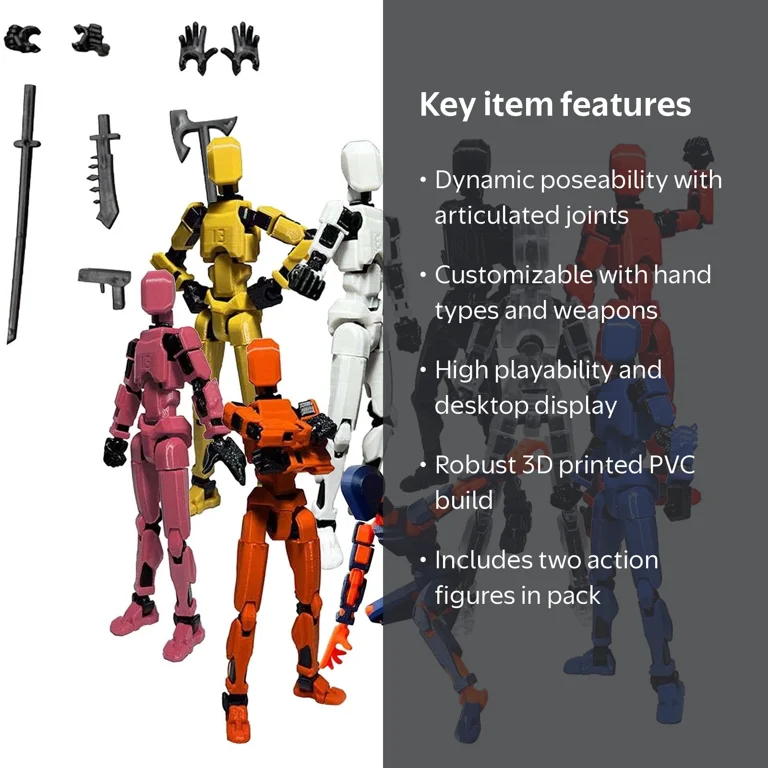 Bobomoti Titan 13 Action Figure, 3D Printed Multi-Jointed Movable