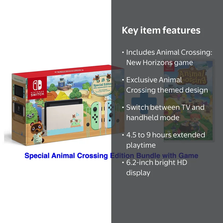 Nintendo Switch Console, Animal Crossing: New Horizons Edition