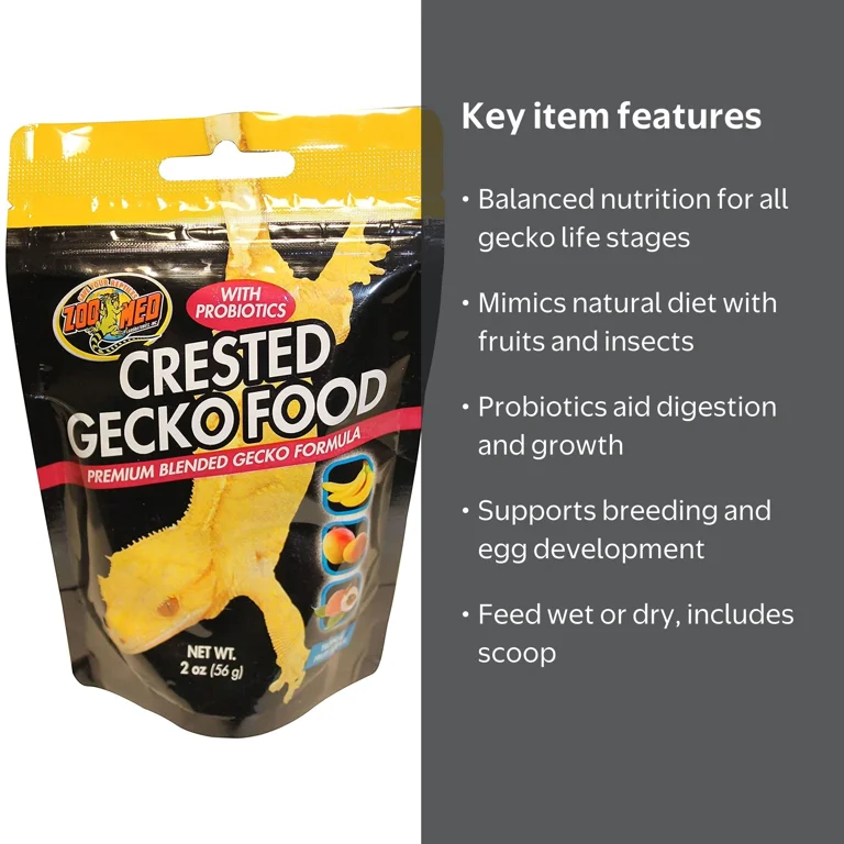 Zoo Med, Crested Gecko Food, 2 oz, Tropical Fruit, Balanced
