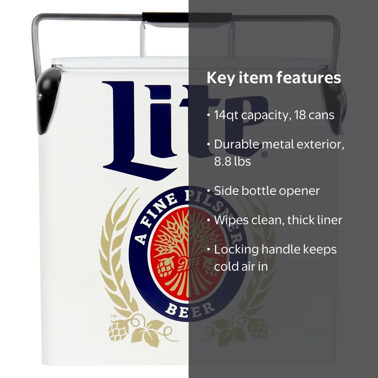 Koolatron Ice Chest Cooler, 13L (14 qt), White and Blue - Walmart.com
