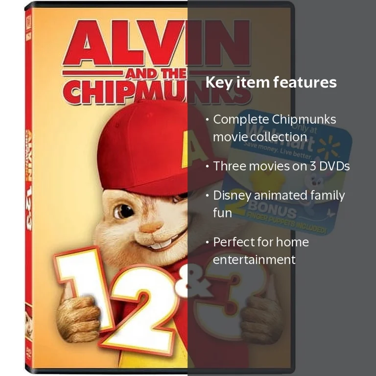Alvin and the Chipmunks 1, 2, & 3 (DVD) (Disney Animated, Family