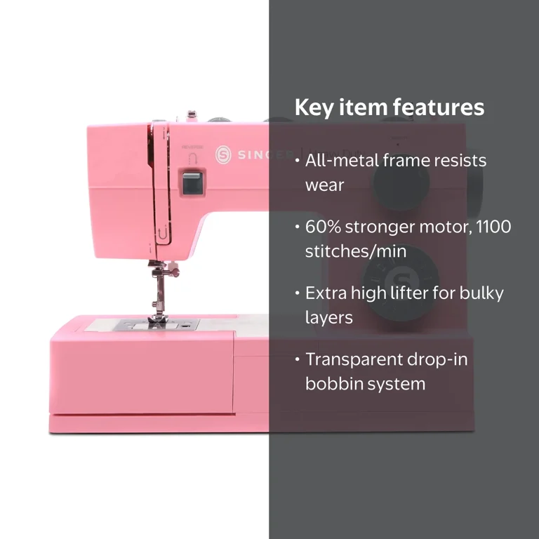 SINGER¬Æ Heavy Duty 4411 Sewing Machine, Pink, 11 Built-In