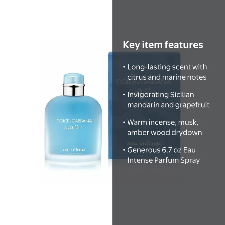 Dolce & Gabbana Light Blue Pour Homme Eau Intense Parfum Spray