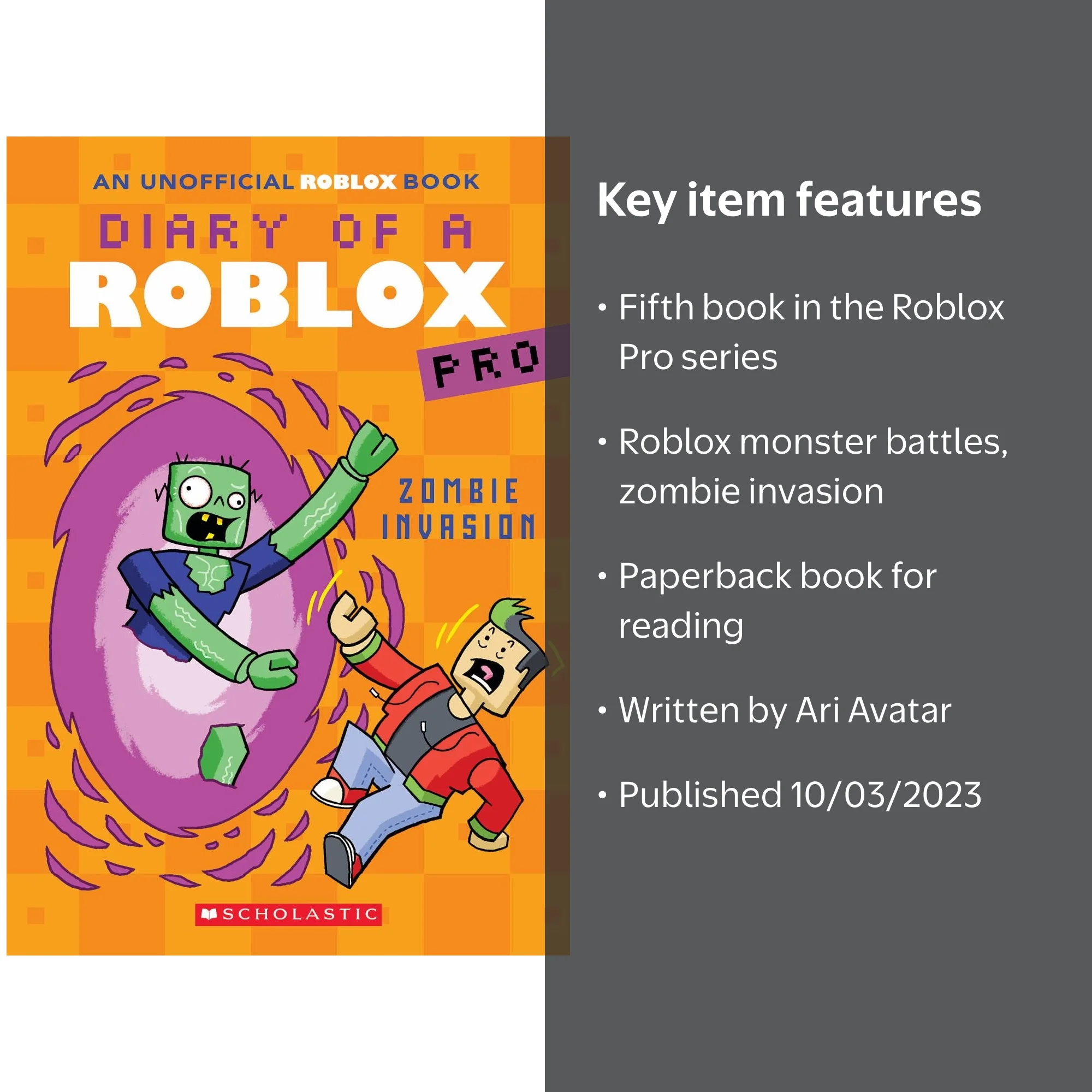 Zombie Invasion Diary of a Roblox Pro #5 Paperback - Walmart.com