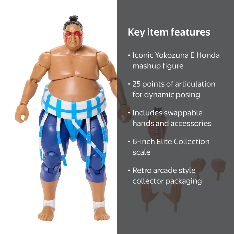 WWE x Street Fighter Yokozuna Action Figure & Accessories, 6-inch