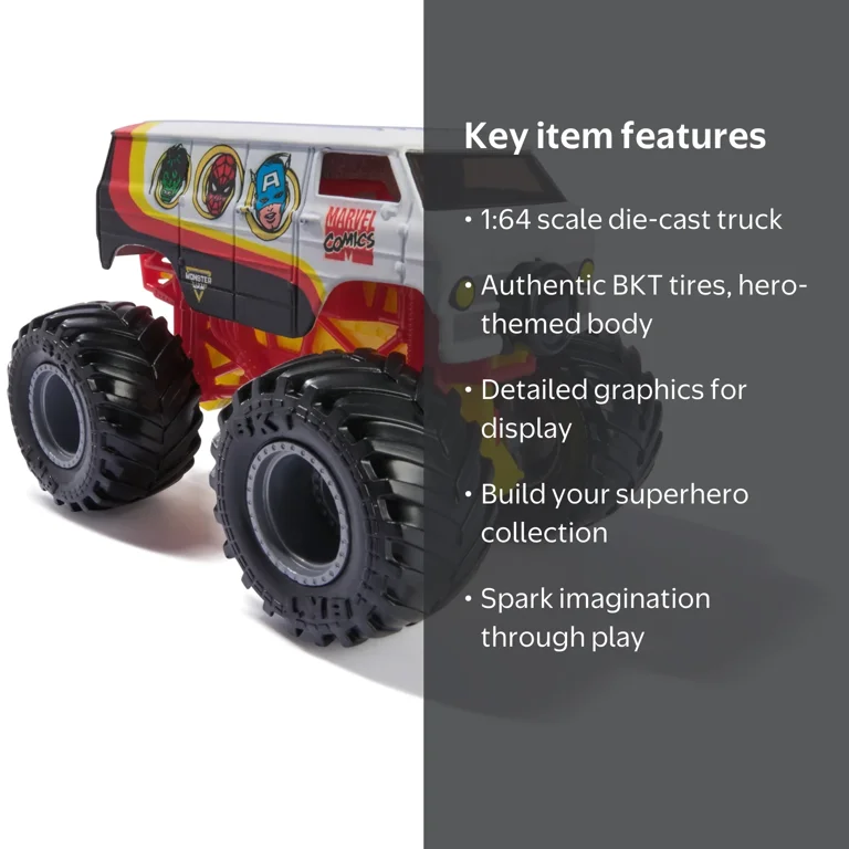 Monster Jam, Marvel Official Marvel Comics Monster Truck, Die-Cast