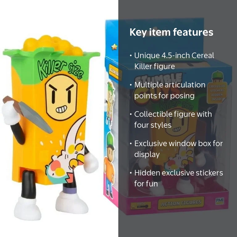 Stumble Guys Cereal Killer Action Figure - 4.5 inch Character Toy