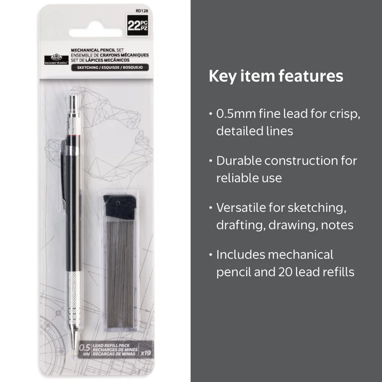 Royal & Langnickel Essentials Mechanical Pencil Set with 20 Lead