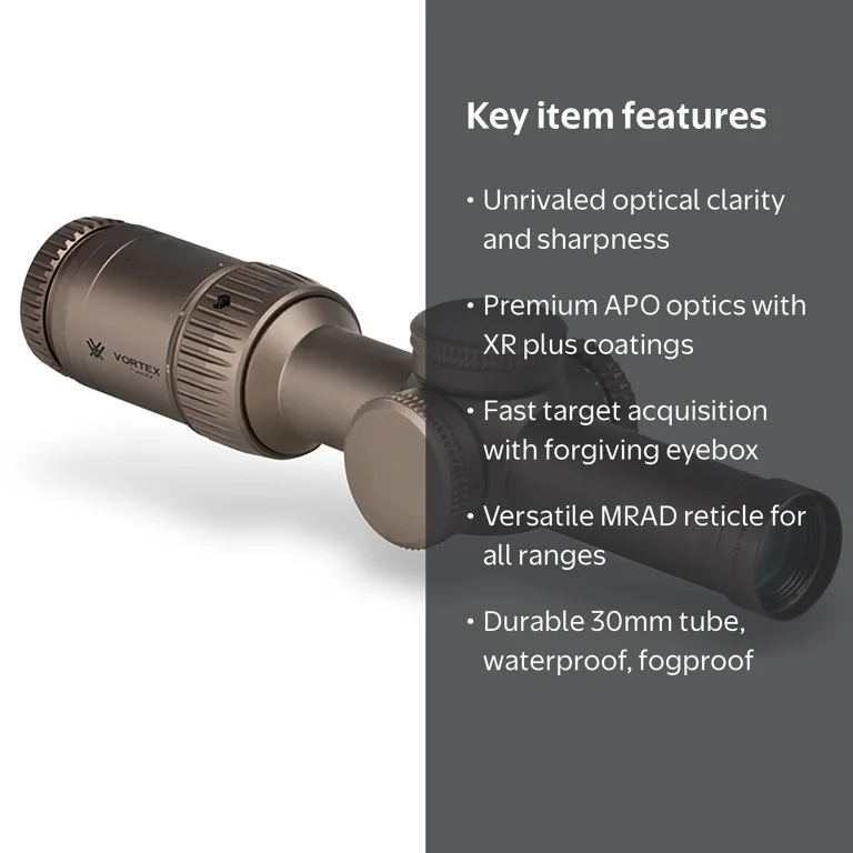 Vortex Optics Razor HD Gen II-E 1-6x24 Riflescope with Extended