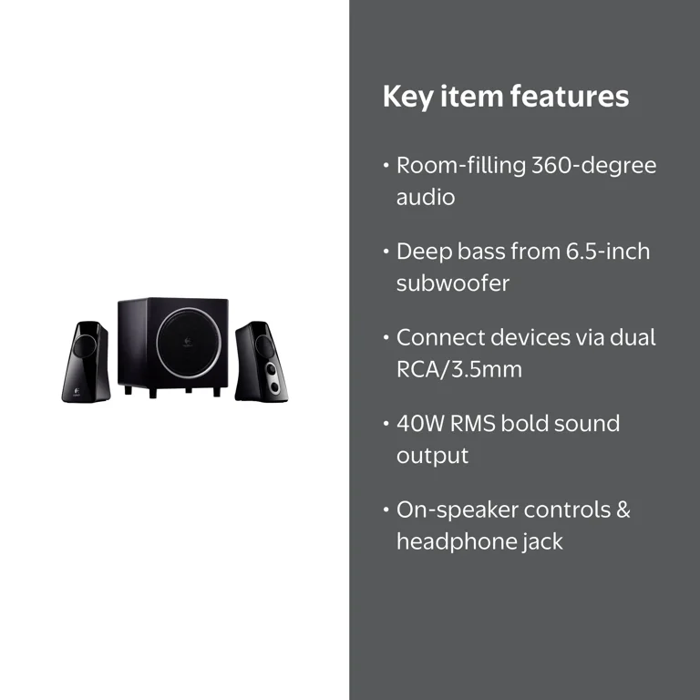Logitech Z523 2.1 Speaker System - Black - Walmart.com