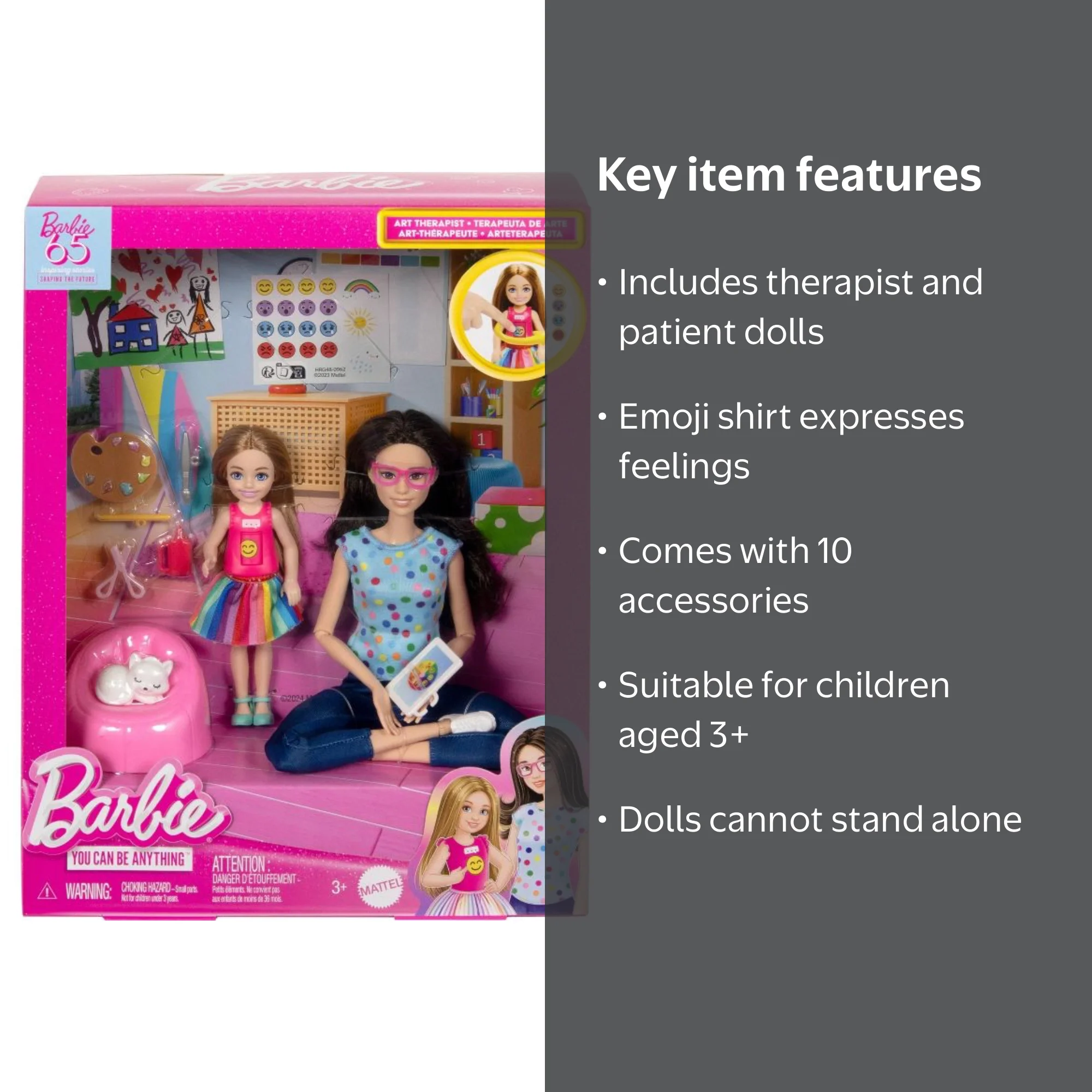Barbie ロサンゼルス　3体セット【送料無料】 Barbie Art Therapy Playset with 2 Dolls, Pet & Accessories, Box