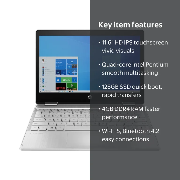 Free Shipping! \HP Pavilion x360 11.6\\ HD Touchscreen Laptop