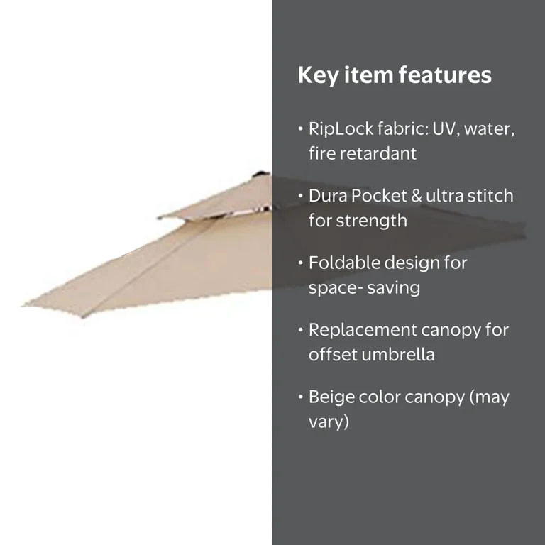 allen and roth patio umbrella fabric Replacement Canopy for URA038005B 11FT Umbrellas by Garden Winds allen + roth 9-ft Aluminum
