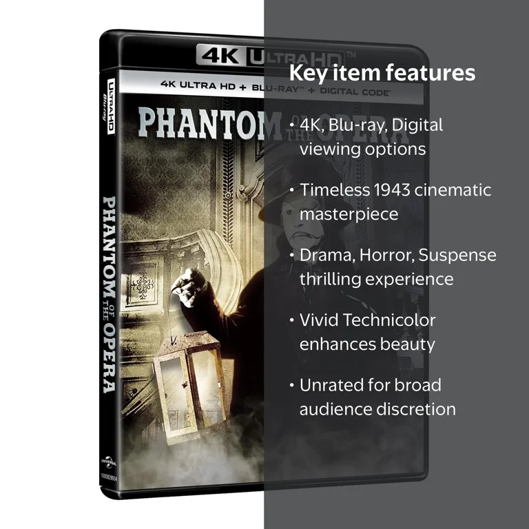 Phantom of the Opera 1943, 4K Ultra HD, Blu-ray, Digital Copy