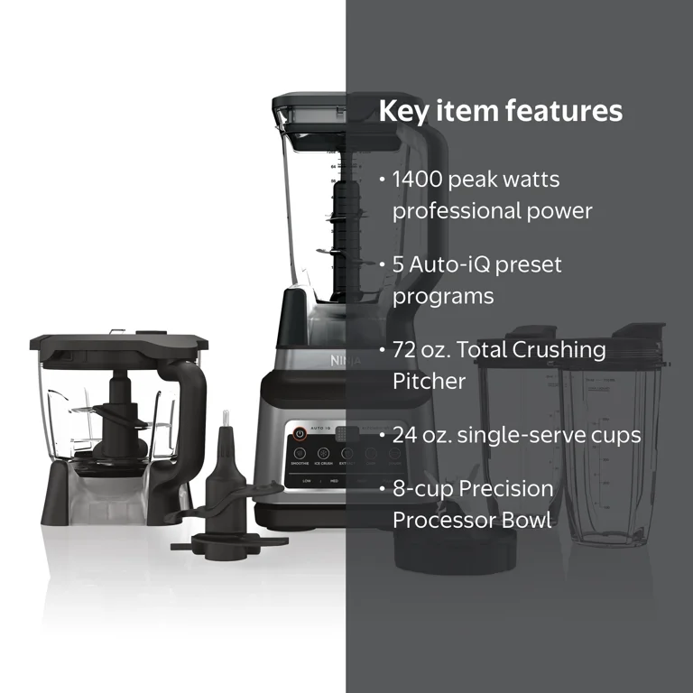 キッチン家電 PETTANblendtec Ninja BN801 Kitchen System, Auto-IQ Technology, 72 oz. Pitcher