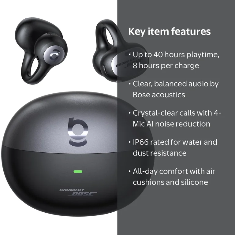 Baseus, Inspire XC1 Open-Ear Clip Earbuds, Dolby Audio, 40H