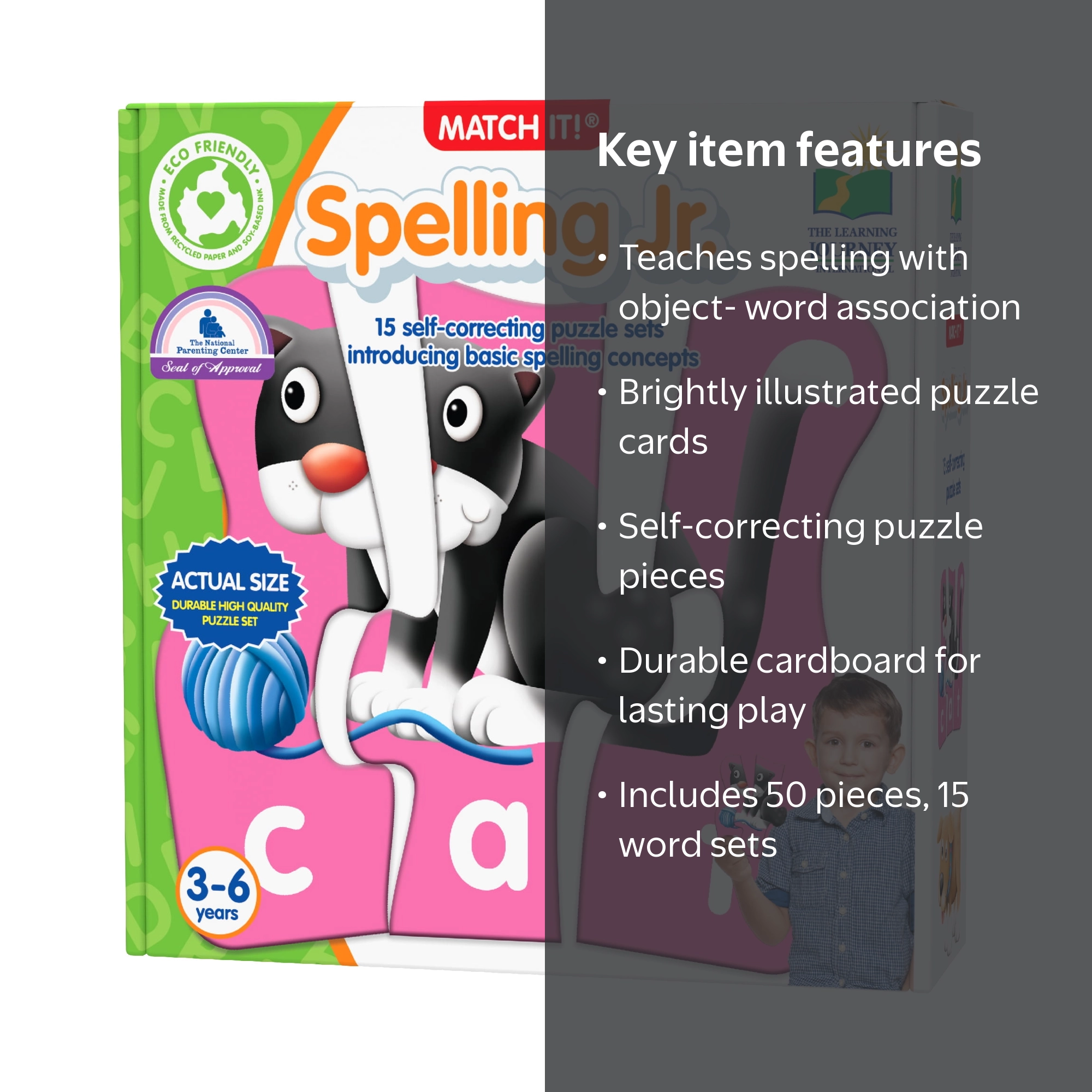 The Learning Journey Match It! Spelling Jr. Preschool Educational