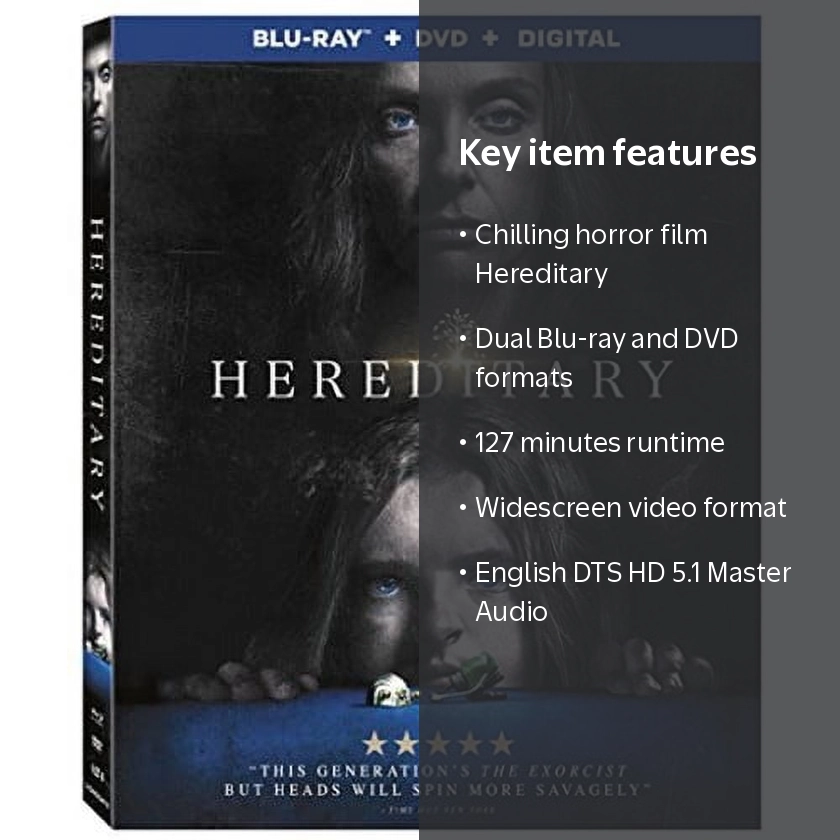 Lionsgate Hereditary Blu-ray + DVD, 2-disc set, MPAA R - Walmart.com