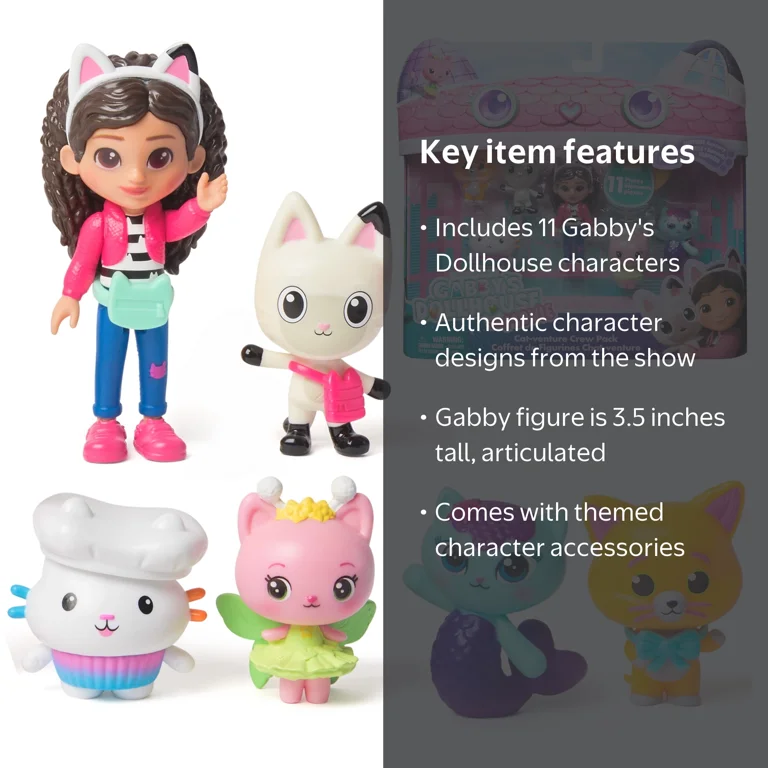 Gabby's Dollhouse: The Movie Cat-venture Crew 11 Piece Set