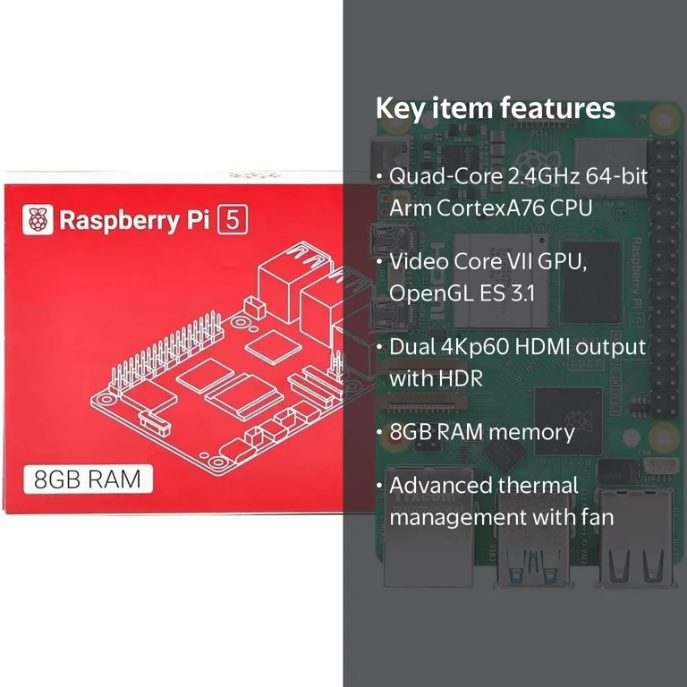Raspberry Pi 5 SC1160 8GB RAM Single Board Computer - Walmart.com