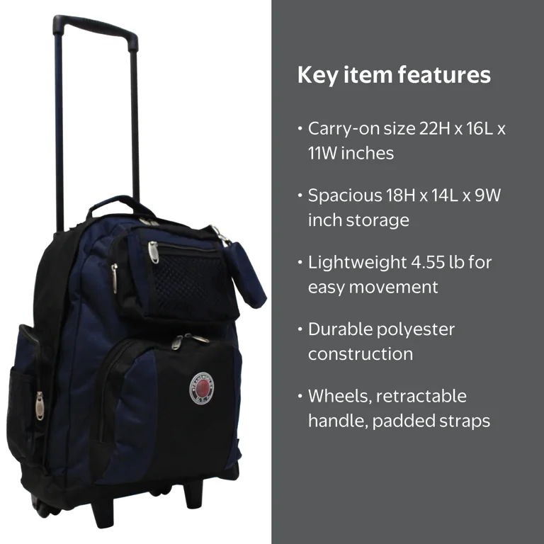 22 rolling travel backpack w telescopic handle Hynes Eagle 2 in 1 inches Carry on Luggage 63L Backpack for Men Women with Packing Cubes 3PCS Set Black Waist Pack Green : Electronics 1 convertible camera backpack with wheels is designed for photographers who need reliable transport for their equipment New York XPress 20" 2-in-1,Wheeled