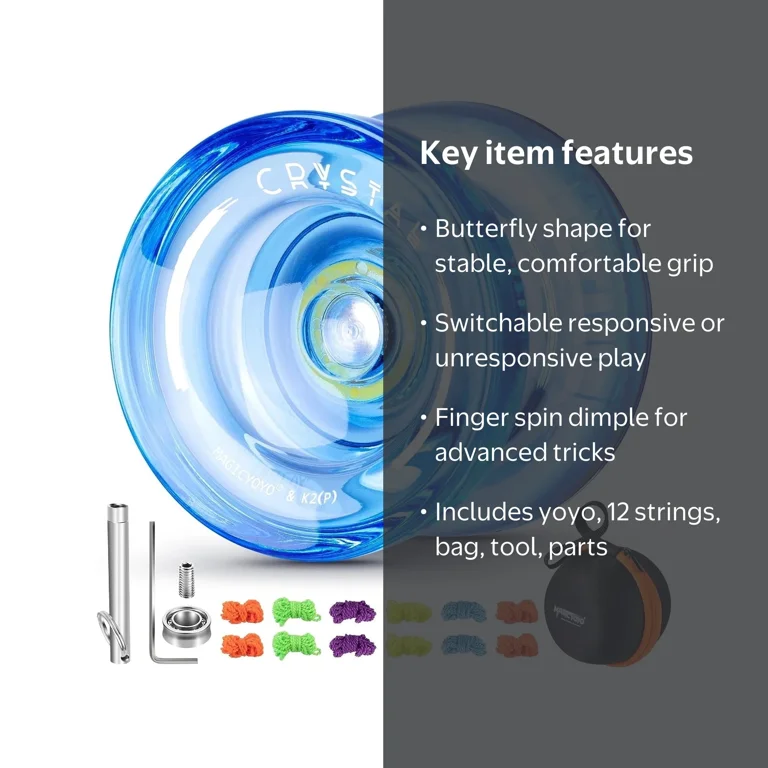 Magicyoyo Professional Responsive Yoyo K2 Crystal Blue, Durable