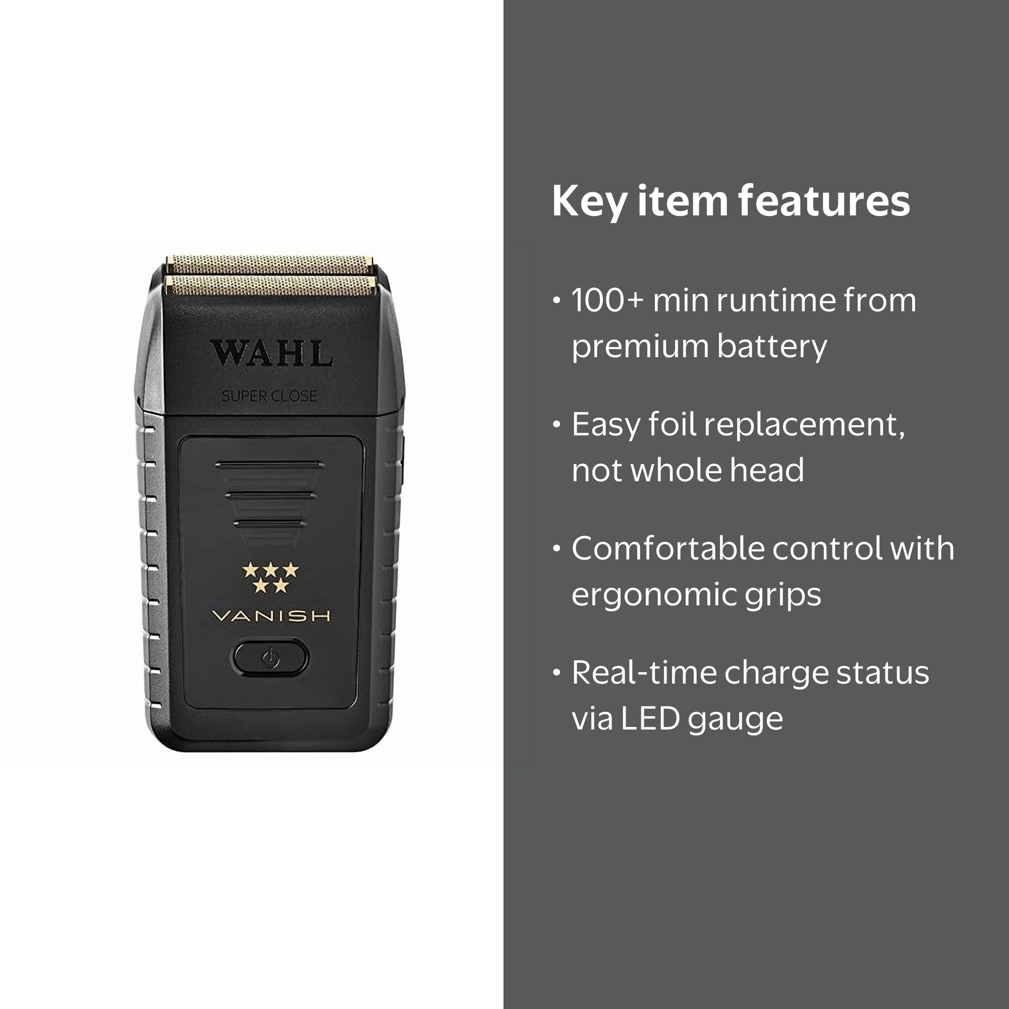 WAHL PROFESSIONAL 5 Star Vanish Shaver, Lithium-Ion Battery, Pop
