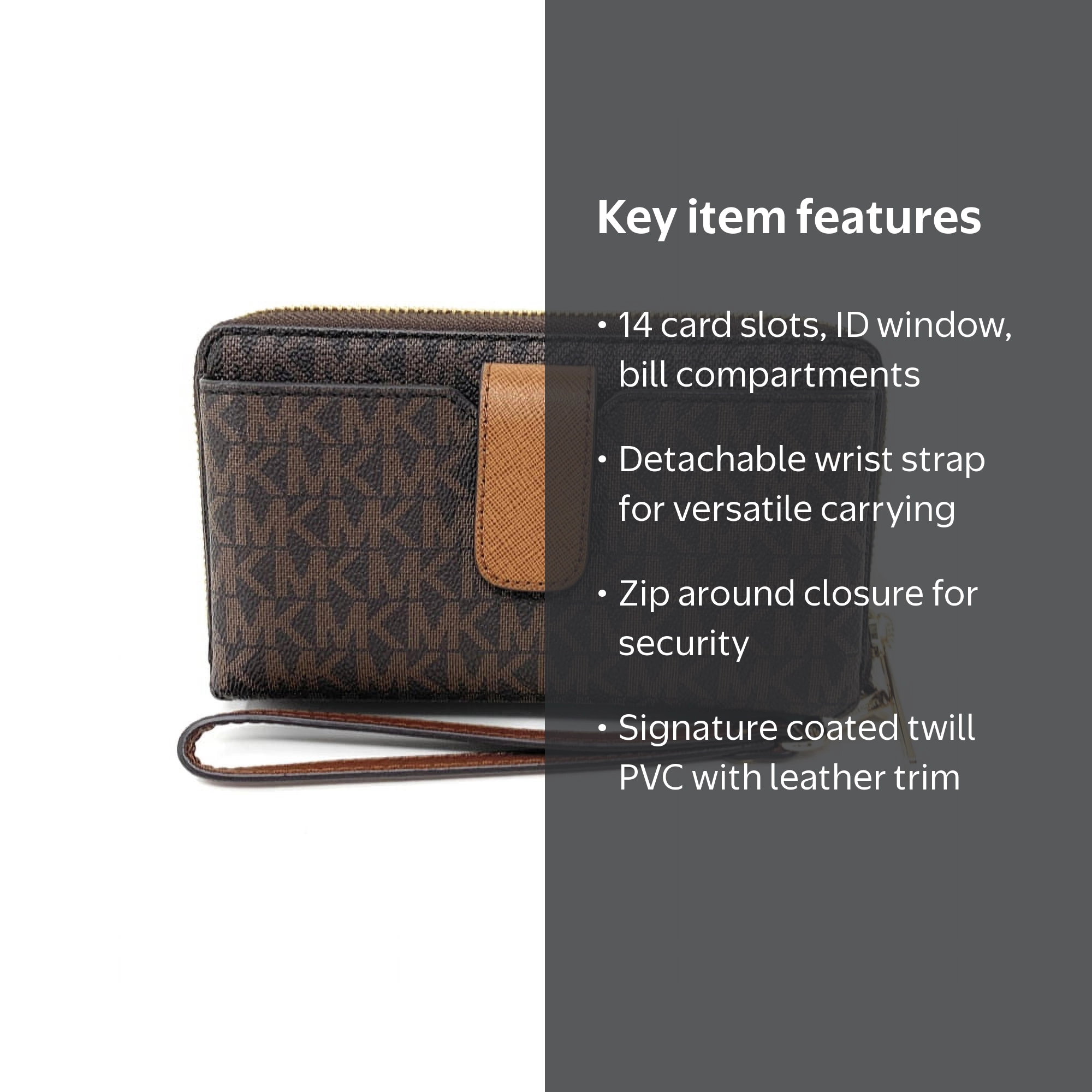 Michael Kors Jet Set Medium Zip Around Phone Wallet with