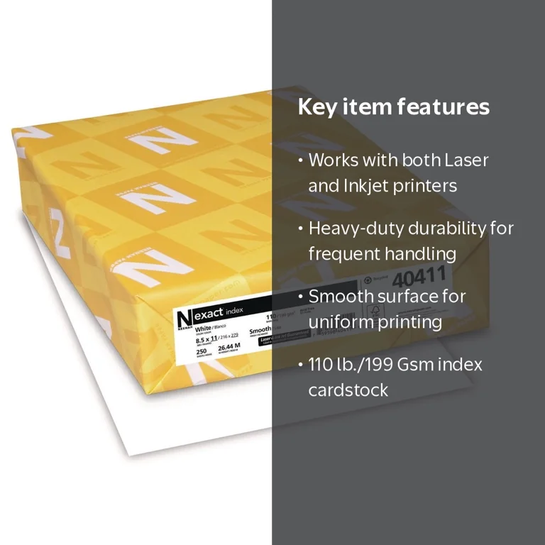 Neenah Exact, Index Cardstock, 8.5