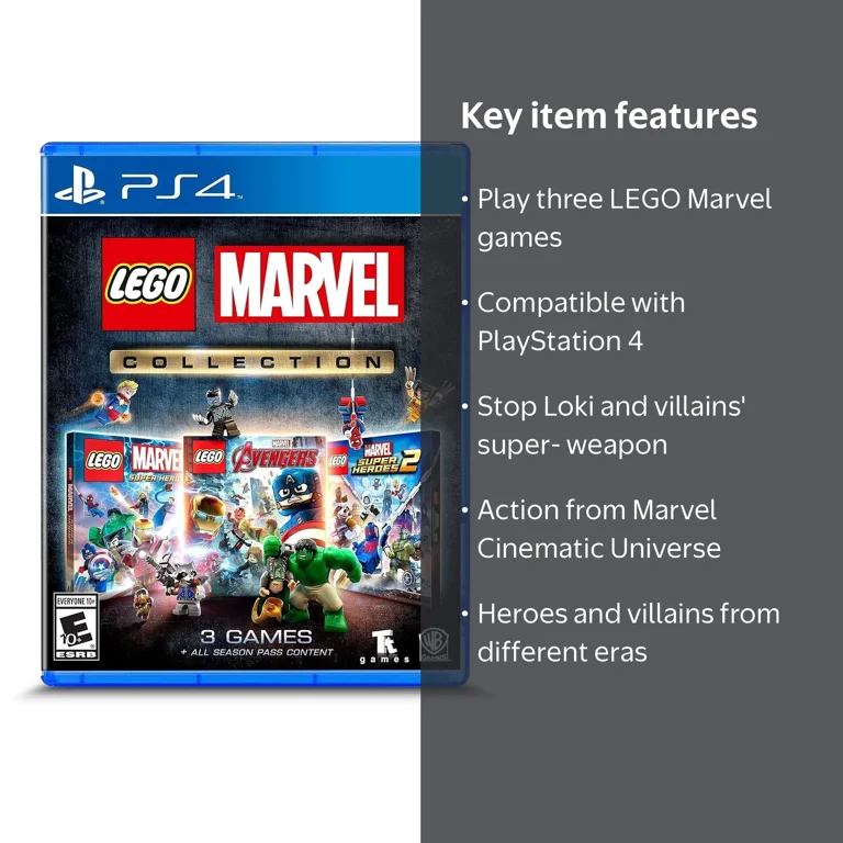 LEGO Marvel Collection PS4 Game - Featuring Avengers, Super Heroes