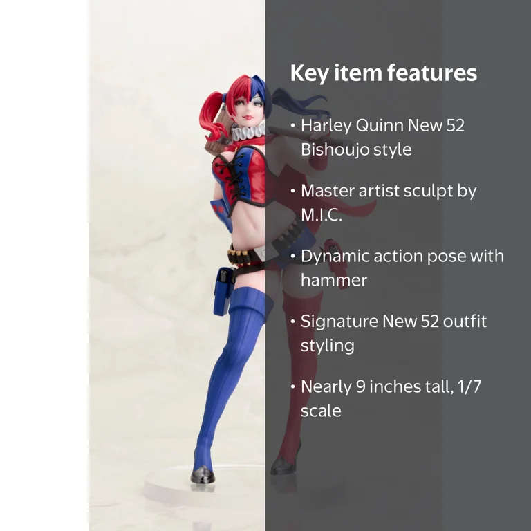 Kotobukiya DC Comics Harley Quinn Bishoujo Statue, New 52 Ver., 9