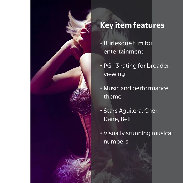 Sony Pictures Entertainment, DVD, Burlesque, PG-13 - Walmart.com